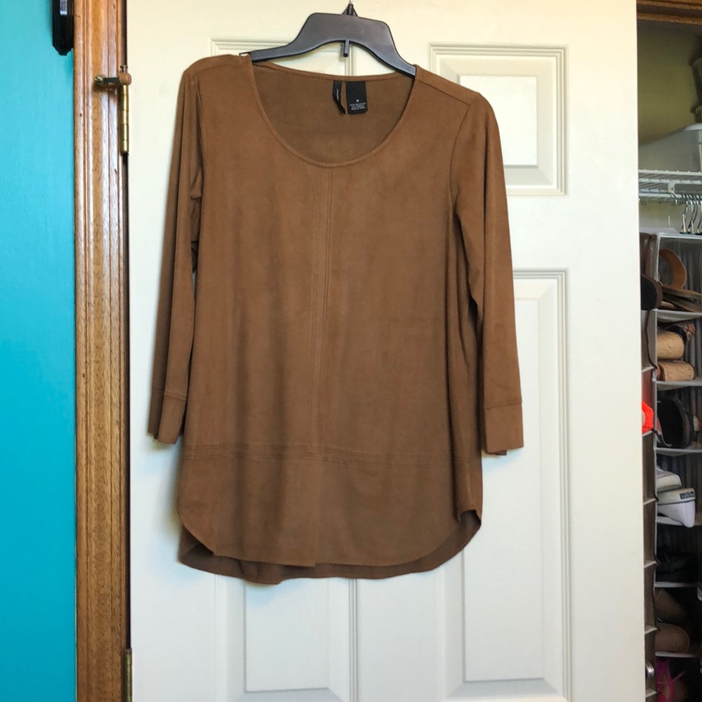 New directions tan blouse